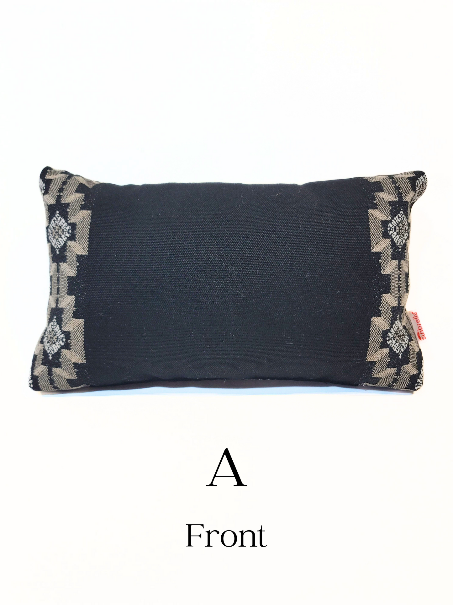 Premium Sunbrella 'Montrose Carbon' Indoor/Outdoor Embroidered Toss Pillow Cover