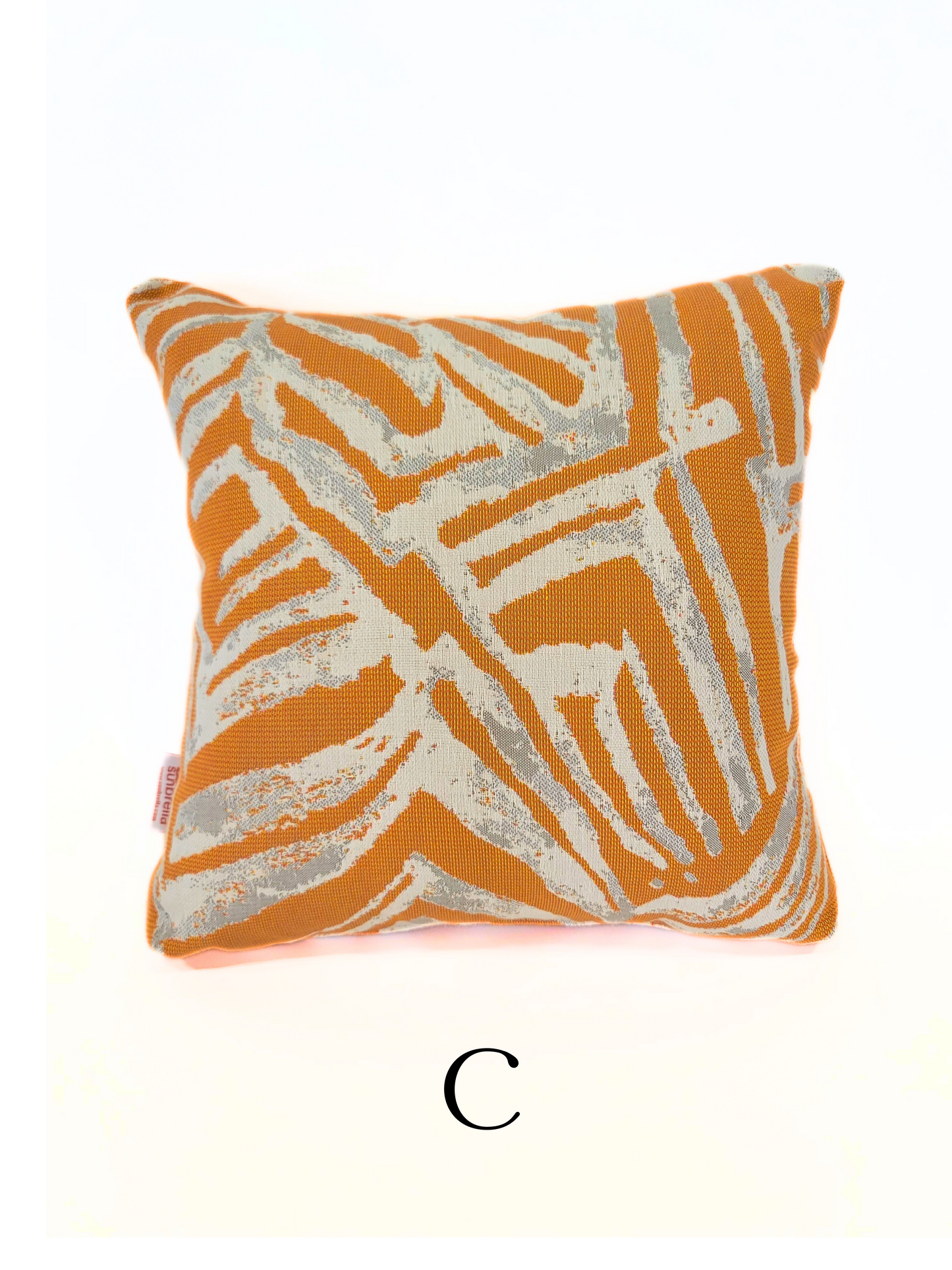 Premium Sunbrella "Tangerine Safari" Indoor/Outdoor Toss Pillow Cover