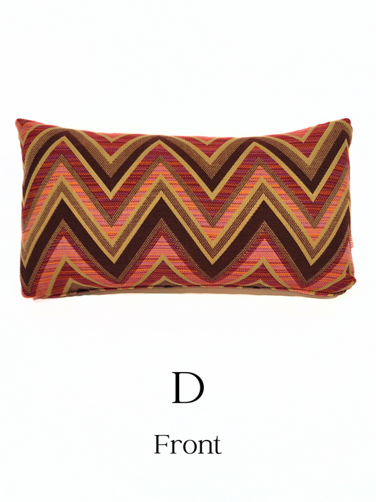 Premium Sunbrella Reversible "Fischer Sunset/Cast Goldenrod Indoor/Outdoor Toss Pillow Cover