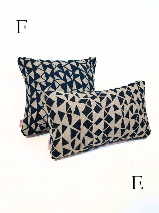 Premium Sunbrella Reversible "Broken Tile Teal" Indoor/Outdoor Toss Pillow Cover