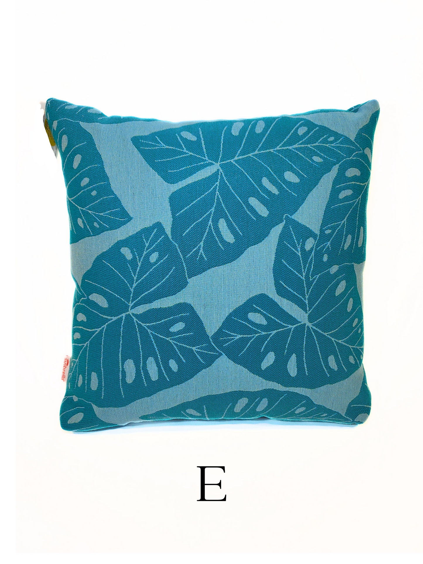 Premium Sunbrella 'Radiant Teal' Indoor/Outdoor Toss Pillow Cover