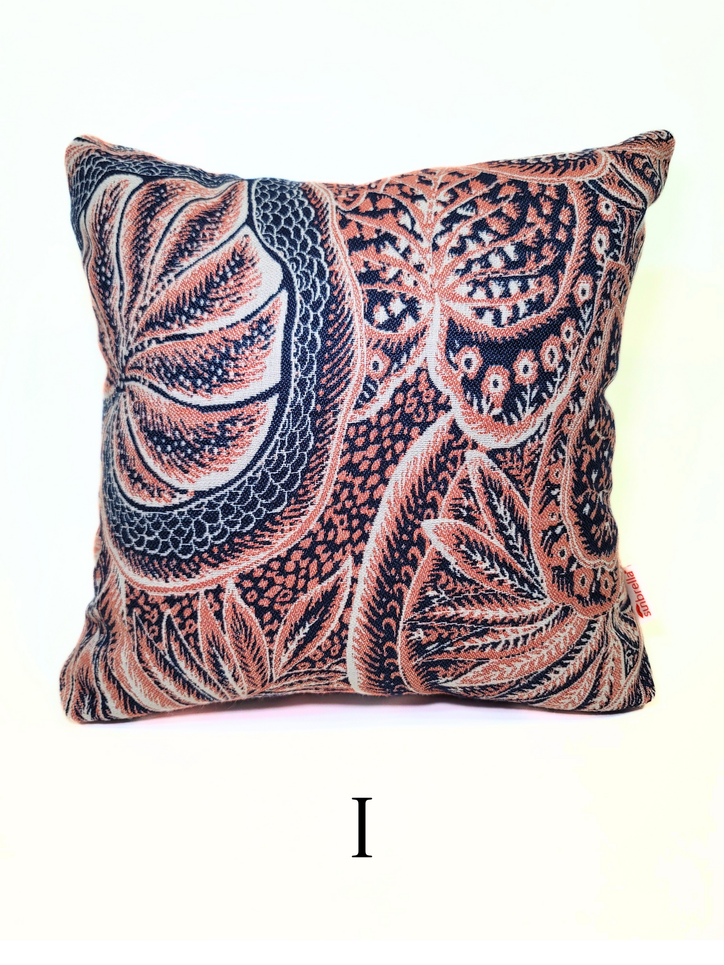 Sunbrella Reversible Premium "Sensibility II Splendor/Spectrum Indigo" Toss Pillow Cover