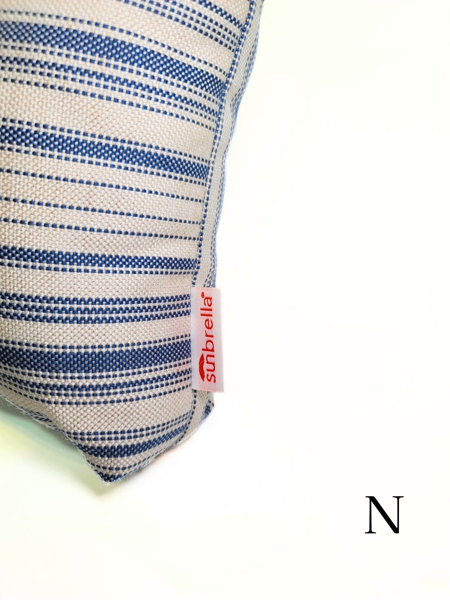 Premium Sunbrella 'Denim Ticking' Indoor/Outdoor Toss Pillow Cover