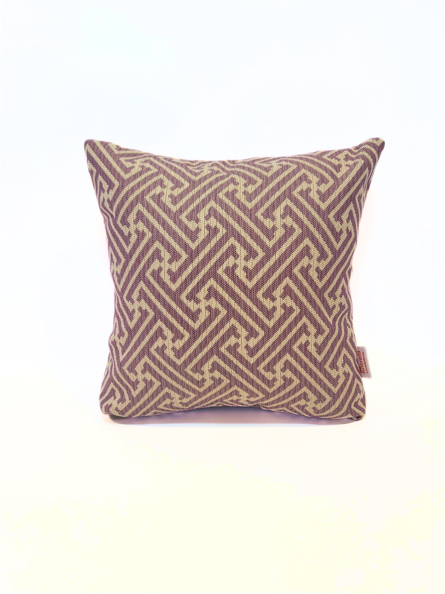 Premium Sunbrella "Meander Lilac" Indoor/Outdoor Toss Pillow Cover