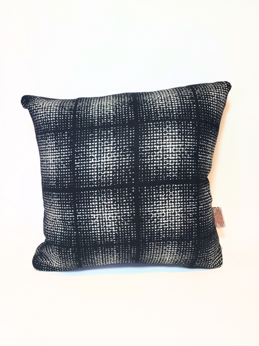 Premium Sunbrella Reversible "Blur Classic/Canvas Black" Indoor/Outdoor Toss Pillow Cover