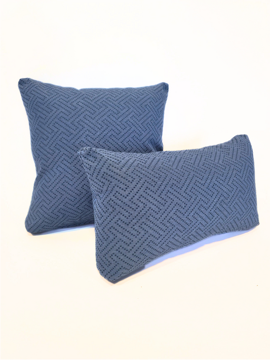 Premium Sunbrella "Petit Point Denim" Indoor/Outdoor Toss Pillow Cover
