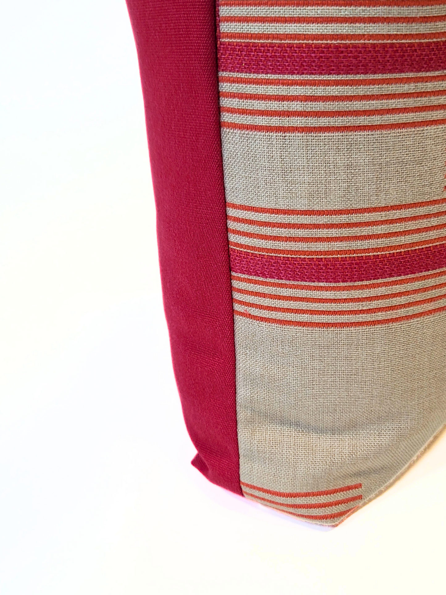 Premium Sunbrella Reversible "Resonate Sangria/Canvas Blush" Indoor/Outdoor Toss Pillow Cover