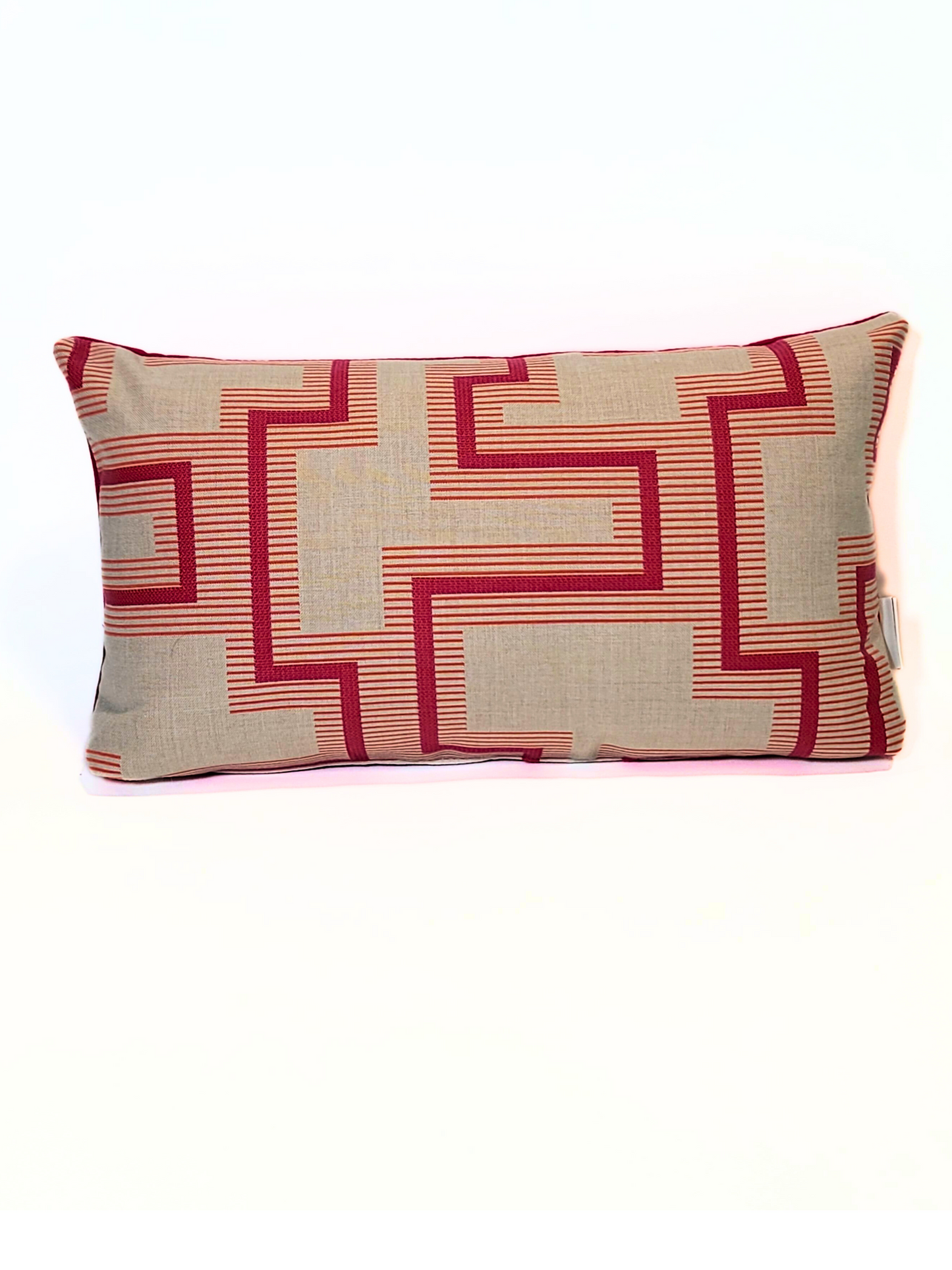 Premium Sunbrella Reversible "Resonate Sangria/Canvas Blush" Indoor/Outdoor Toss Pillow Cover