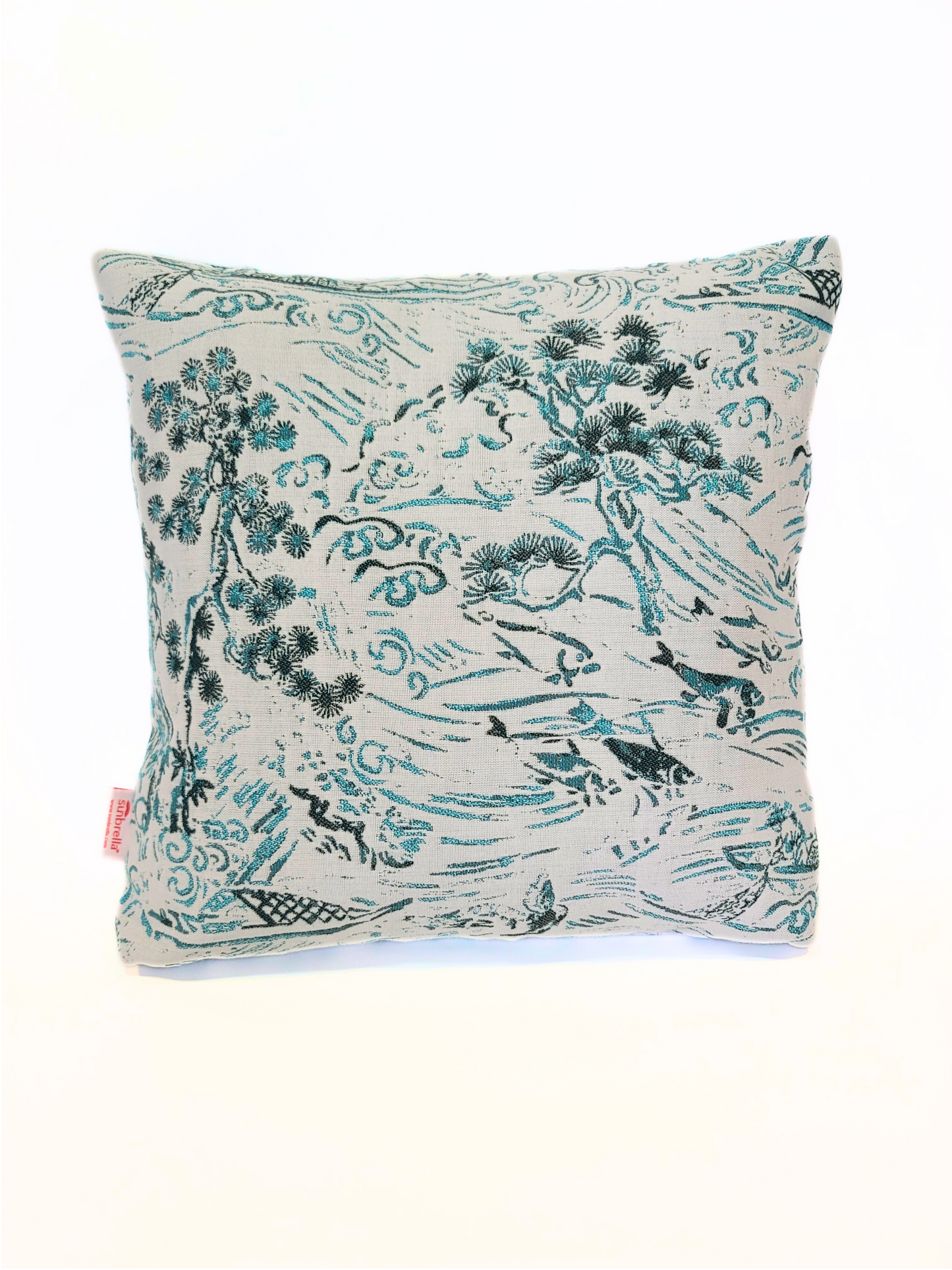 Premium Sunbrella "Thai Shores" Indoor/Outdoor Toss Pillow Cover