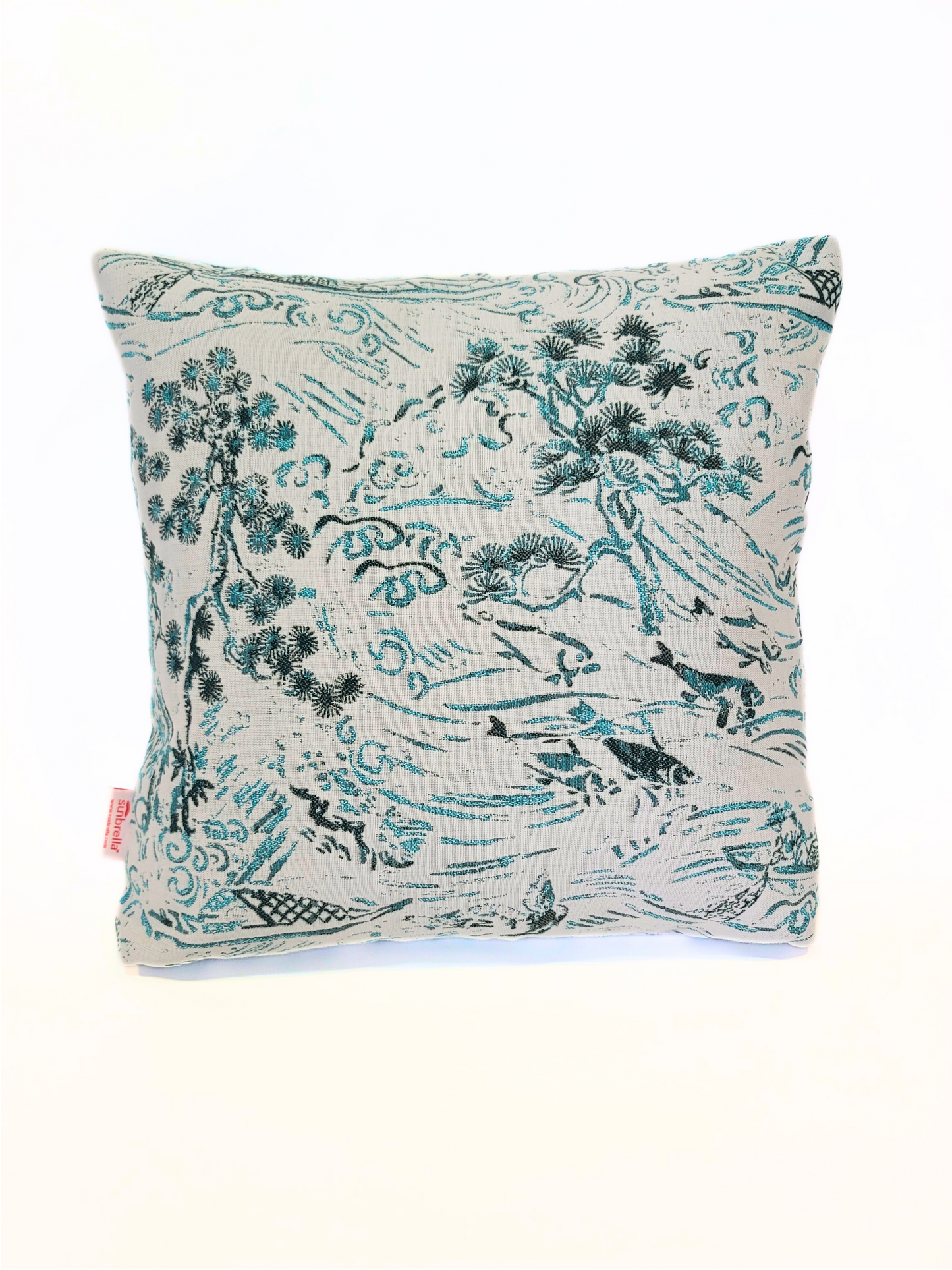 Premium Sunbrella "Thai Shores"  Indoor/Outdoor Toss Pillow Cover