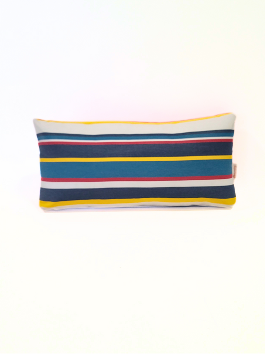 Sunbrella Reversible "Serious Stripe/Red Canvas" Indoor/Outdoor Toss Pillow Cover