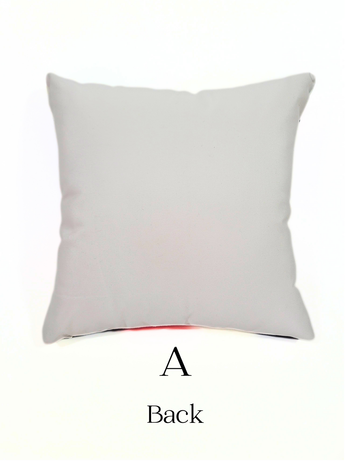 Mod Indoor/Outdoor Toss Pillow Cover backed with Sunbrella 'White Canvas'