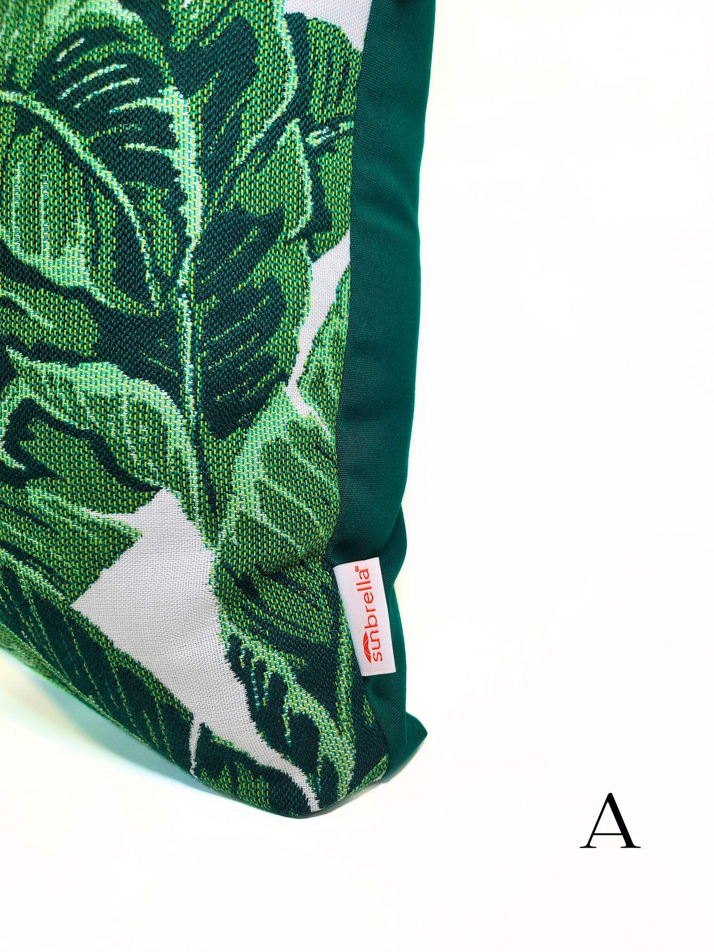 Sunbrella Premium Reversible 'Tropics/Canvas Forest Green' Indoor/Outdoor Toss Pillow Cover