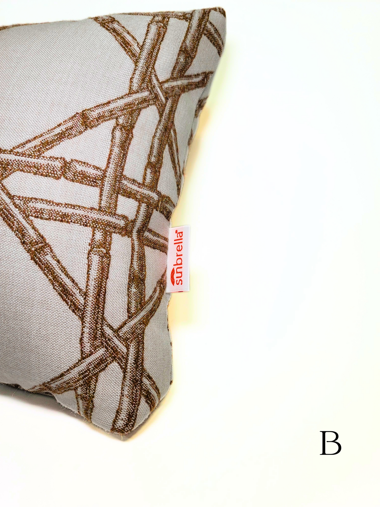 Premium Sunbrella 'Reign Rattan' Indoor/Outdoor Toss Pillow Cover