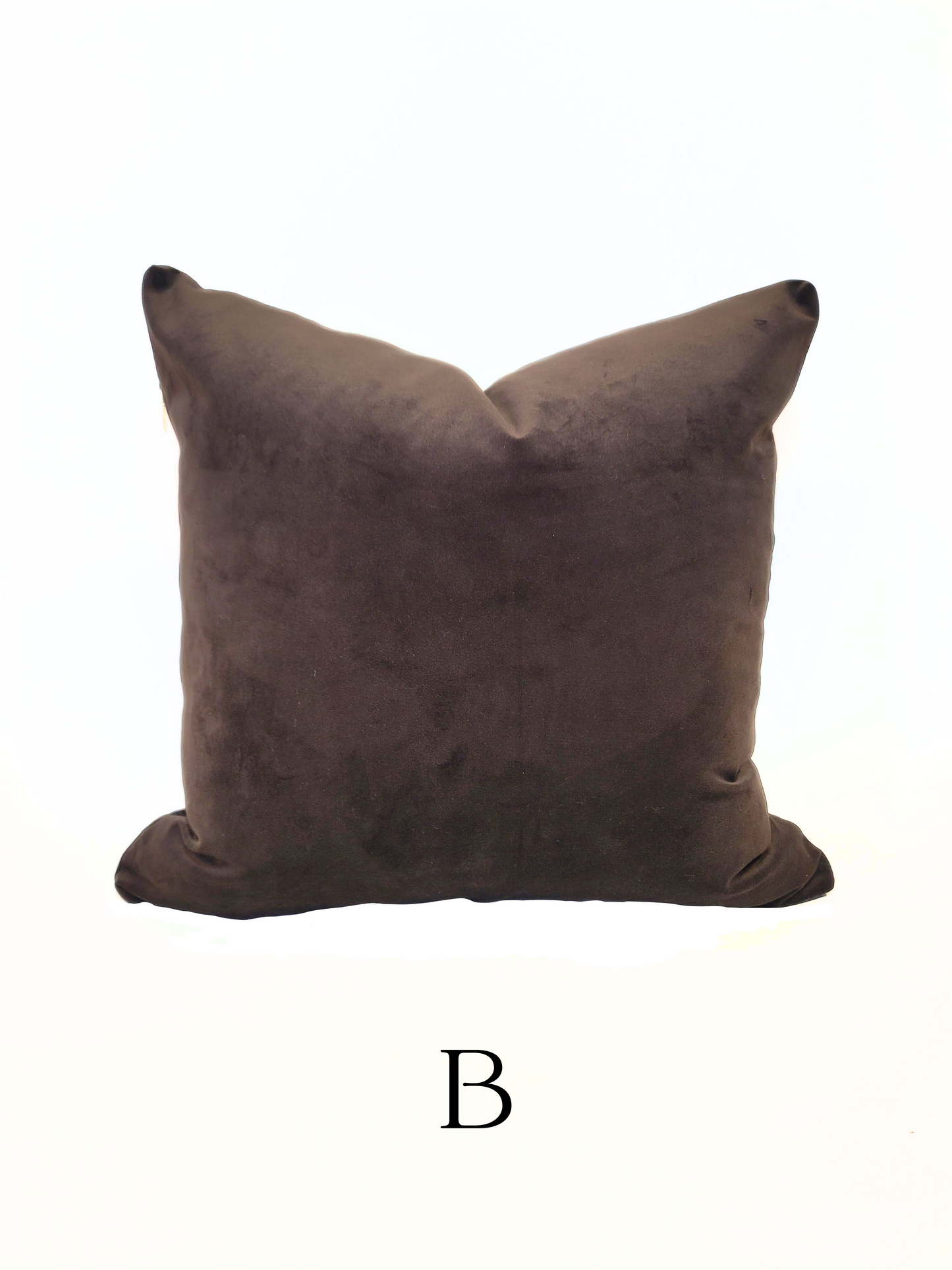 "Chocolate Silk" Velvet Indoor Toss Pillow Cover
