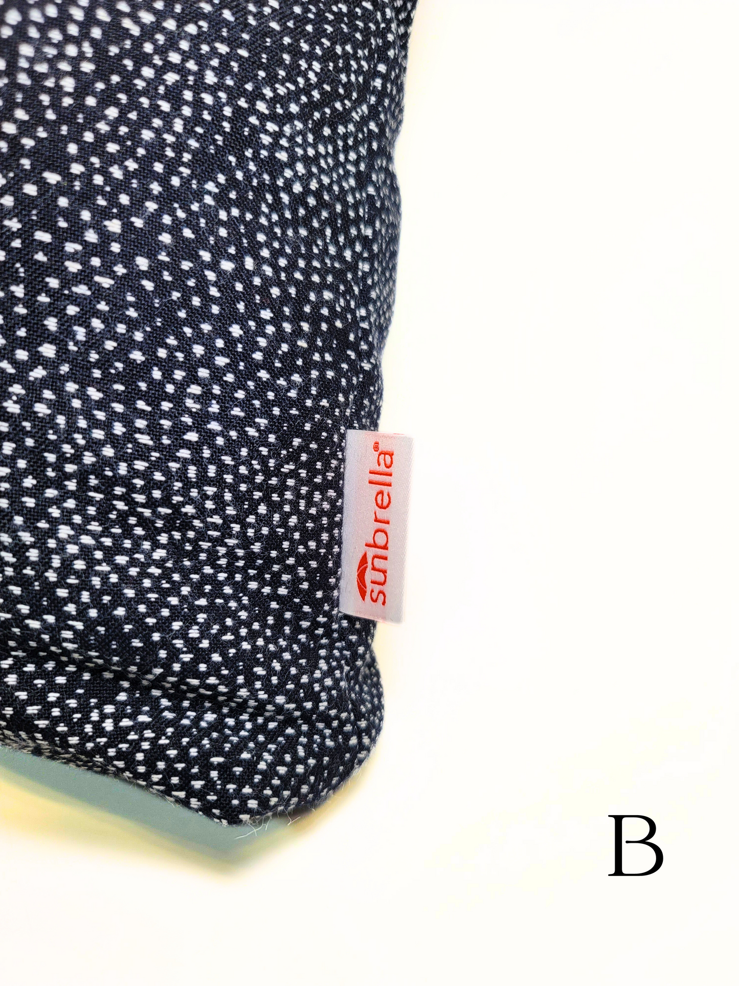 Premium Sunbrella 'Pebble Tex Navy' Indoor/Outdoor Toss Pillow Cover