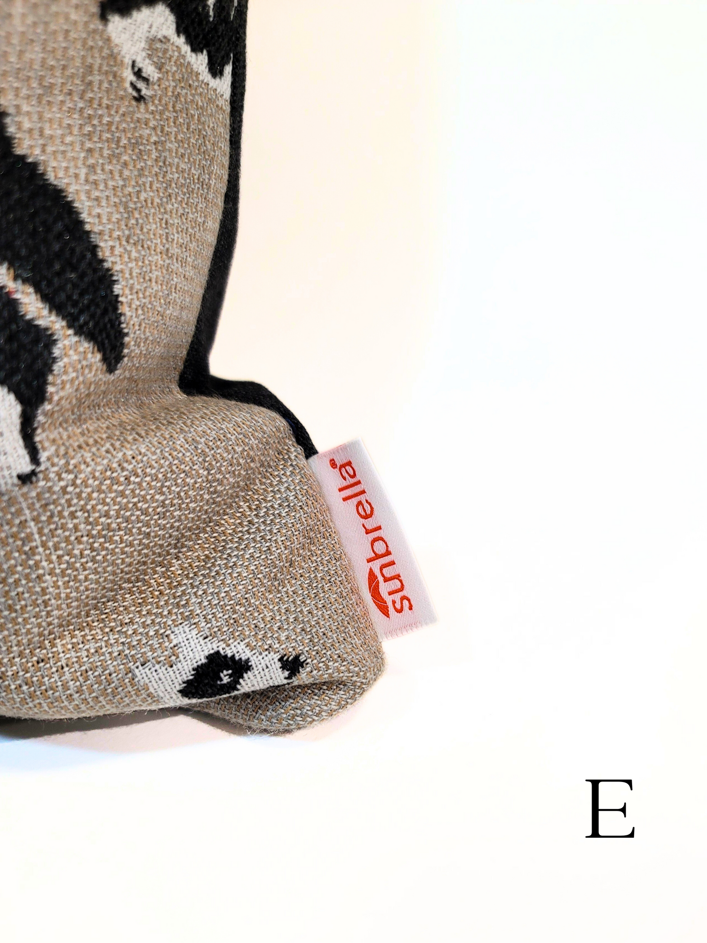 Premium Reversible Sunbrella 'Fetch Bone/Spectrum Carbon' Indoor/Outdoor Toss Pillow Cover
