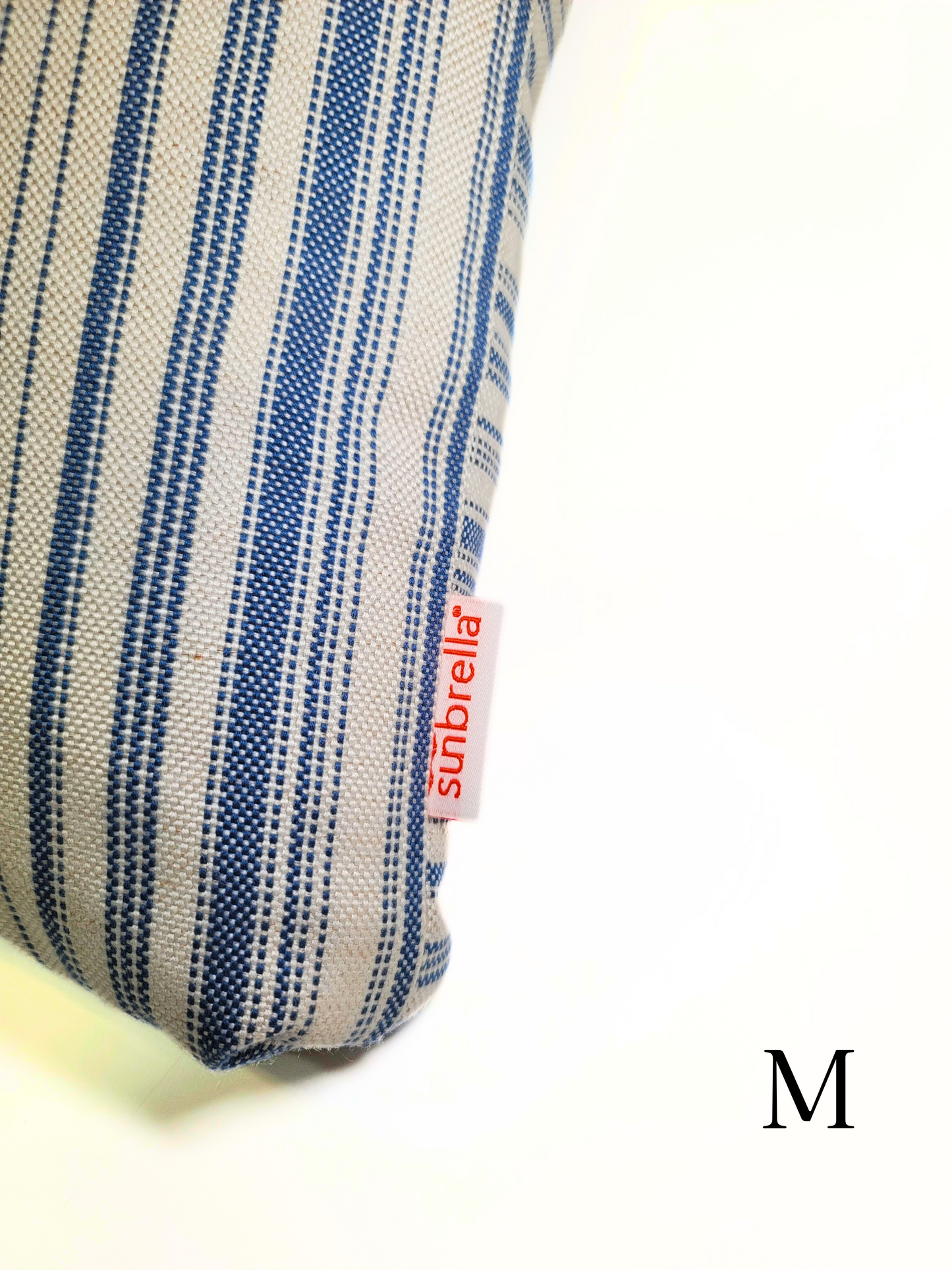 Premium Sunbrella 'Denim Ticking' Indoor/Outdoor Toss Pillow Cover