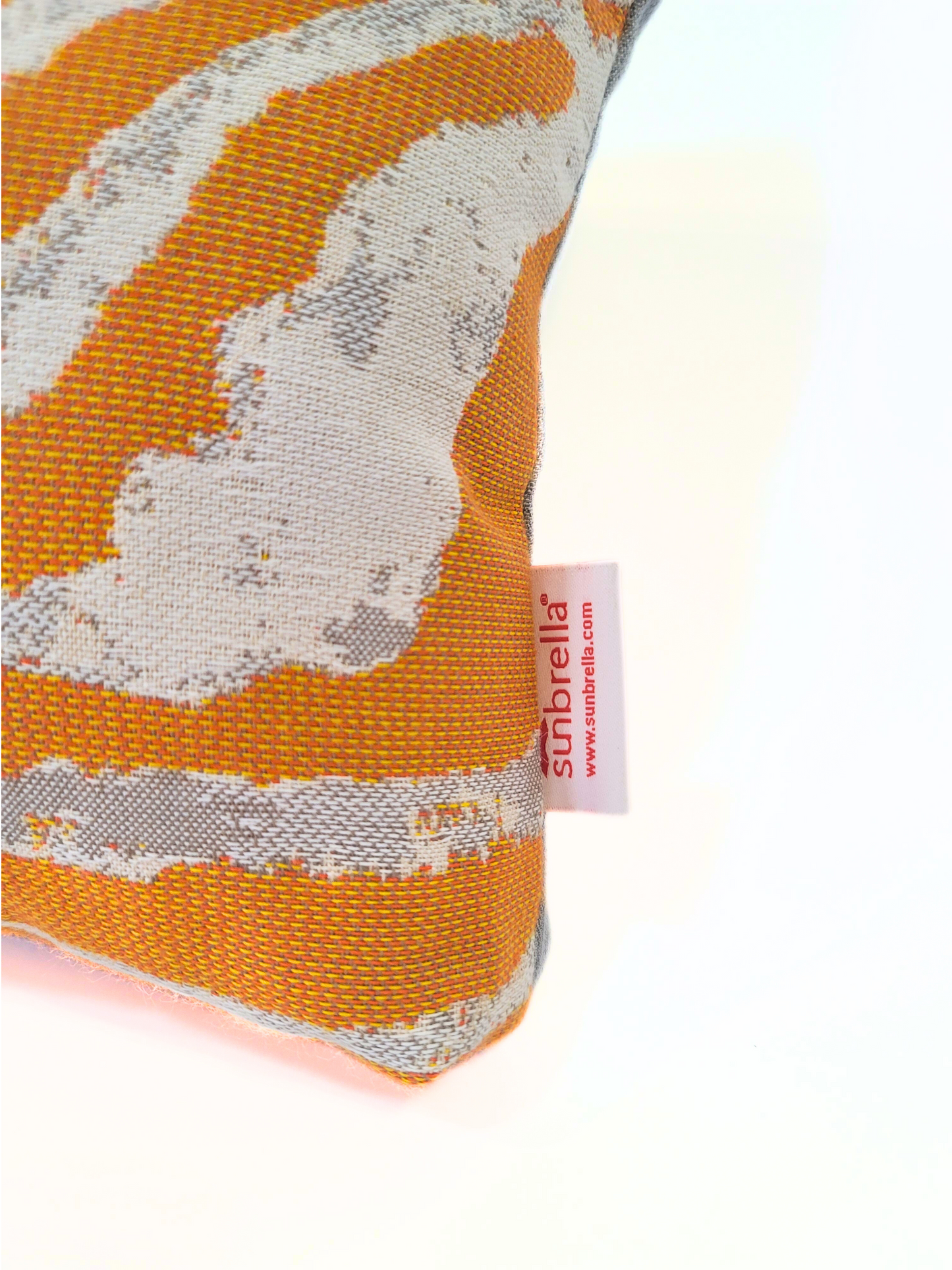 Premium Sunbrella Reversible "Tangerine Safari/Canvas Granite" Indoor/Outdoor Toss Pillow Cover
