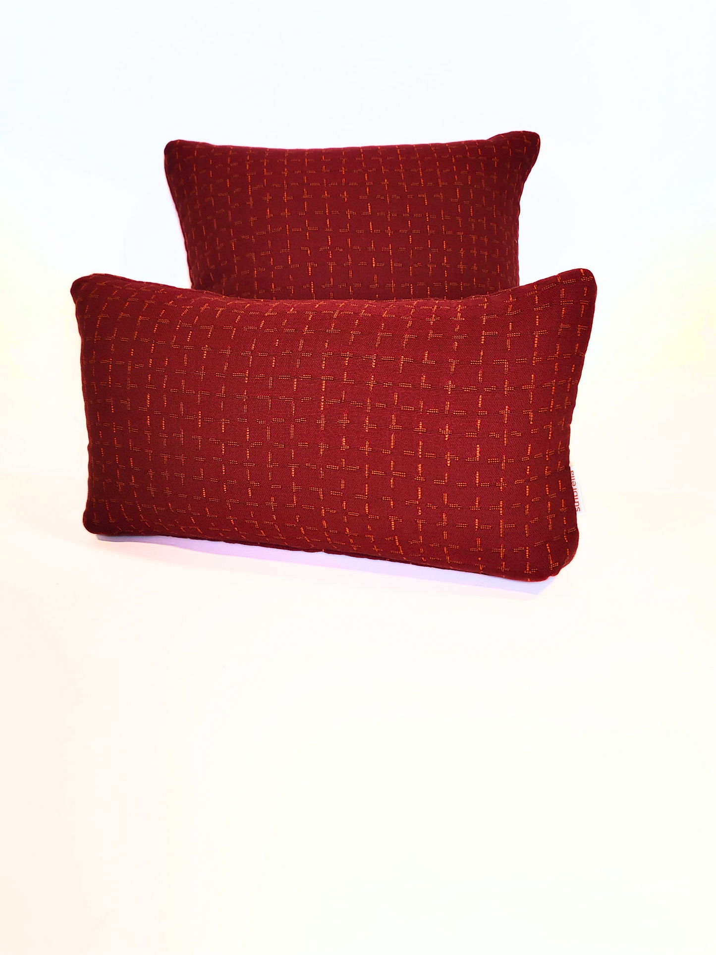 Premium Sunbrella "Scarlet Supply" Indoor/Outdoor Toss Pillow Cover