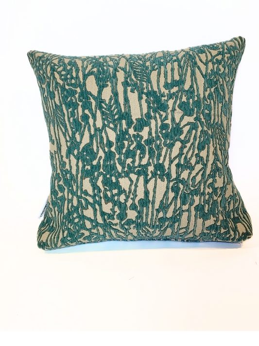 "Silhouette" Teal Indoor Toss Pillow Cover